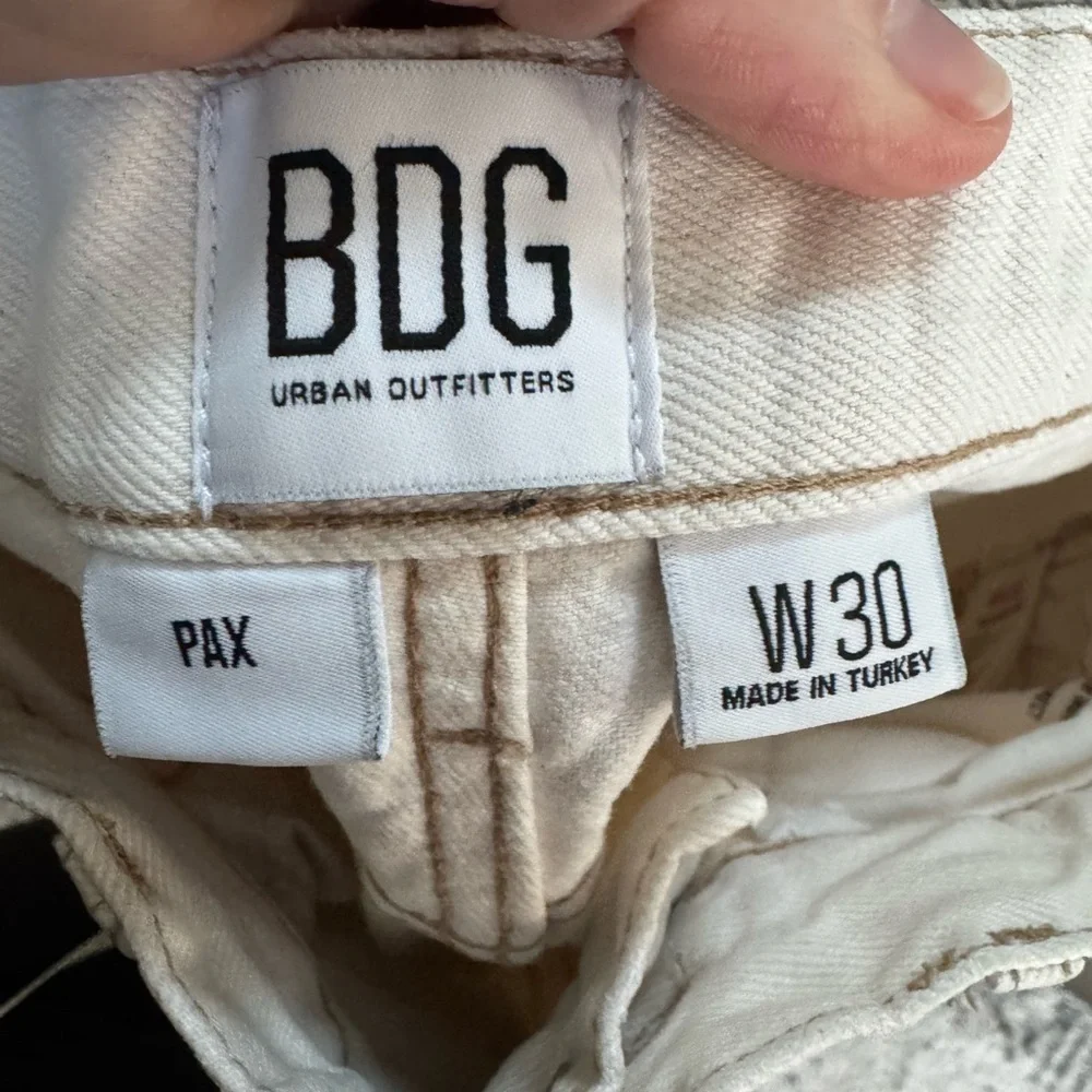 BDG Pax Urban Outfitters Cream Straight Leg Jeans
